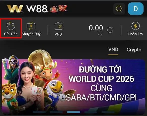 Hướng dẫn gửi tiền W88 cực nhanh chóng với độ bảo mật cao - KEBONI Hướng dẫn gửi tiền W88 cực nhanh chóng với độ bảo mật cao - KEBONI