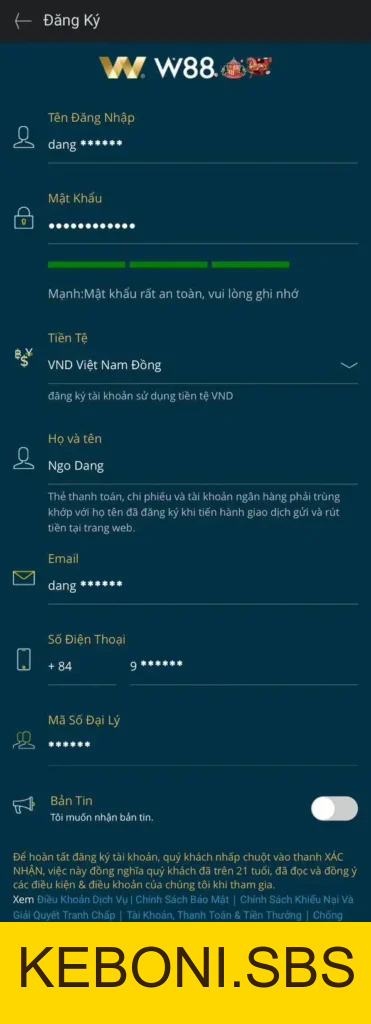 Đăng ký W88 nhanh chóng chỉ với 2 thao tác đơn giản - KEBONI